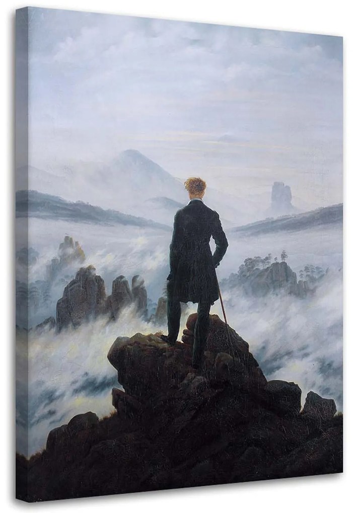 Gario Obraz na plátne Pútnik nad morom hmly - Caspar David Friedrich, reprodukcia Rozmery: 70 x 100 cm
