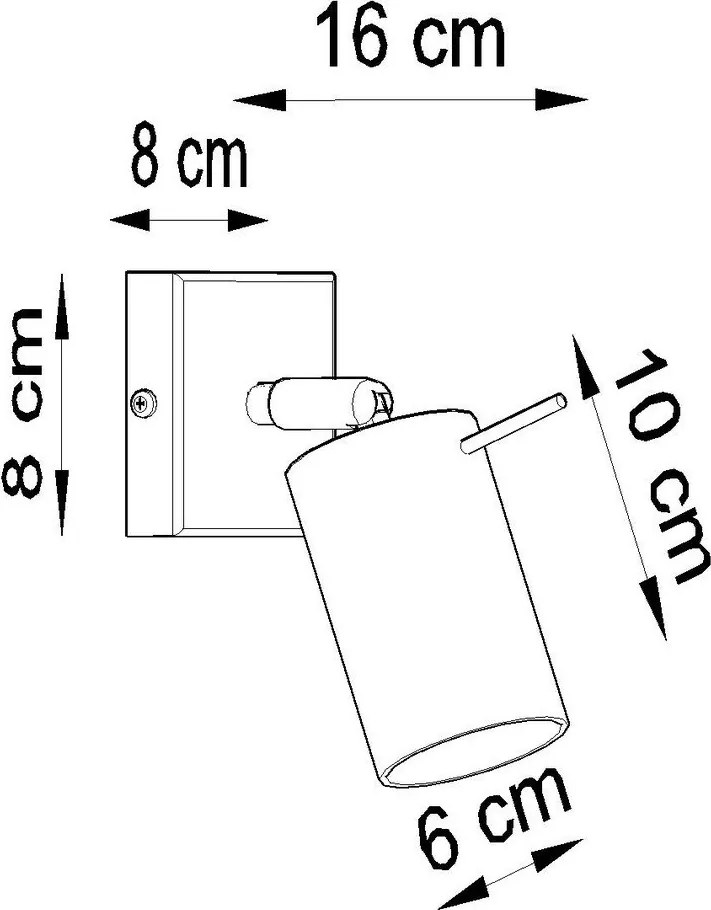 Biele kovové bodové svietidlo ø 6 cm Etna – Sollux