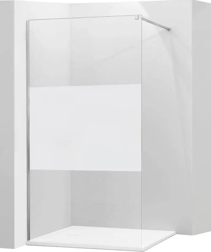 Mexen KIOTO sprchová zástena WALK-IN 8mm, 100x200 cm, sklo efekt námrazy-číre, 800-100-000-00-35
