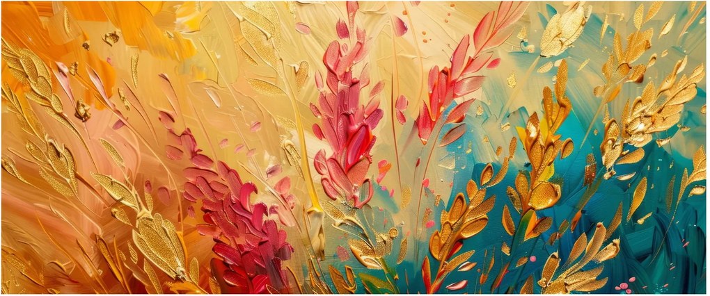 Obraz - Maľba poľa (120x50 cm)