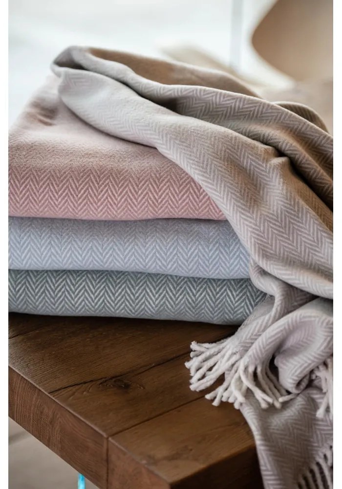 Zelený pléd s podielom bavlny Euromant Skyline, 140 x 180 cm