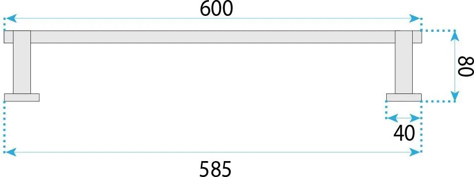 Rea Ori, vešiak na uterák 60cm, 39101, medená matná, REA-60114