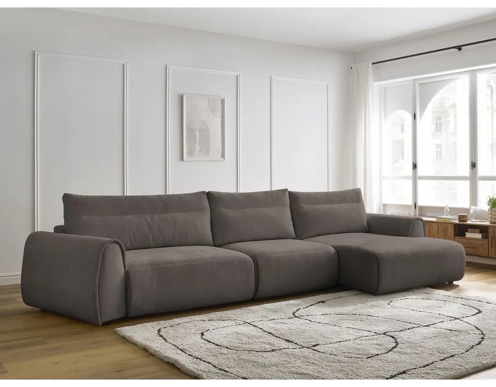 Hnedá rohová pohovka Aden – Bobochic Paris