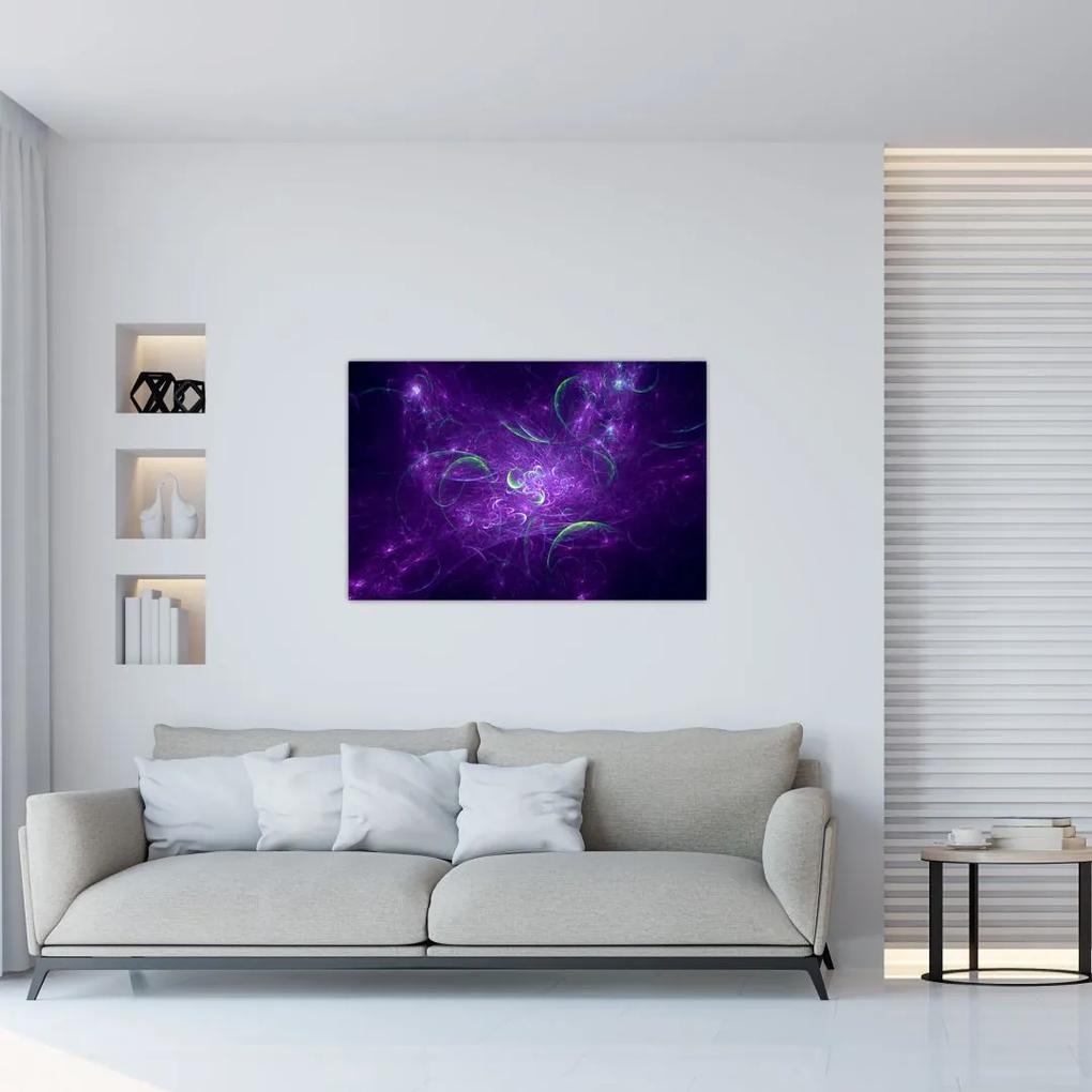 Obraz - fialová abstrakcia (90x60 cm)