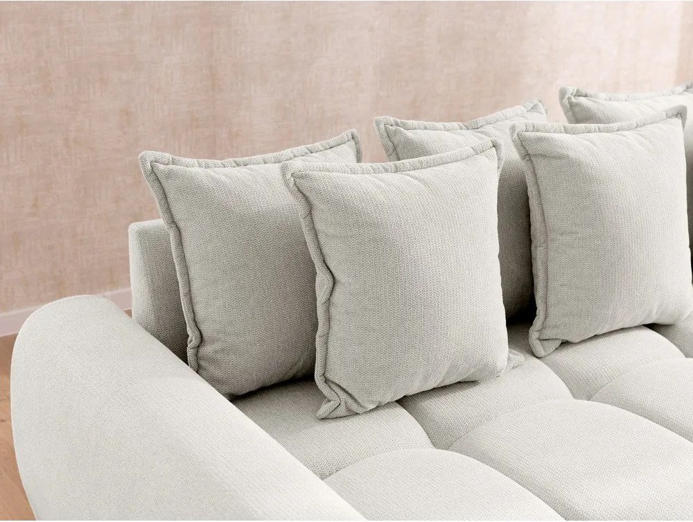 Biela rohová pohovka (ľavý roh/s leňoškou) Albane – Ropez