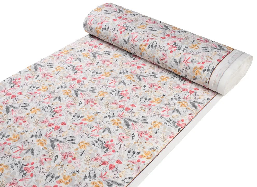 Biante Dekoračný obdĺžnikový obrus PML-087 Červeno-oranžové lístky 140x160 cm