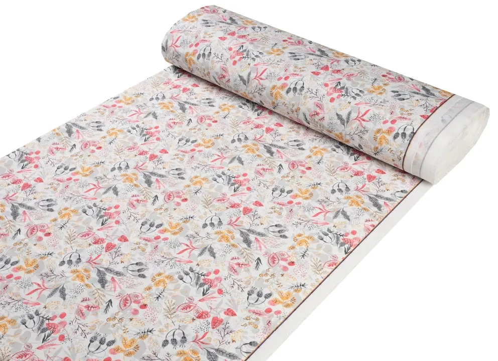Biante Dekoračný okrúhly obrus PML-087 Červeno-oranžové lístky Ø 60 cm