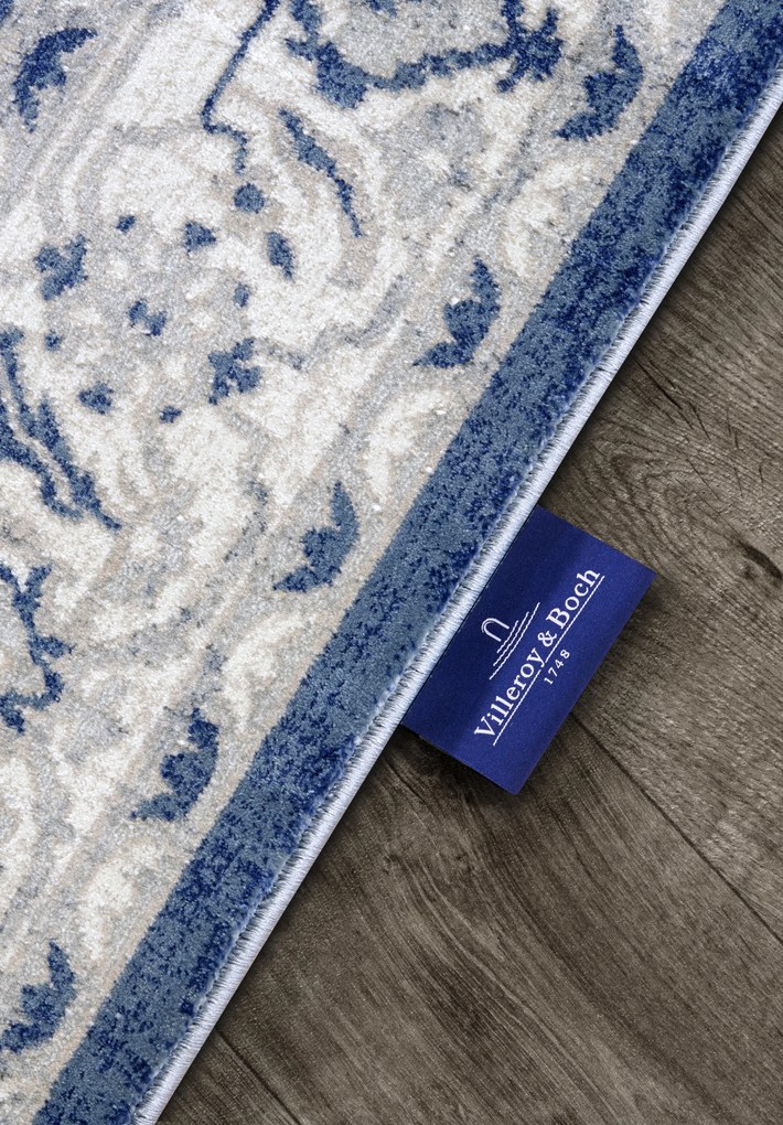 Villeroy & Boch, Kusový koberec Villeroy & Boch 106122 Cream, Blue, 160x235, modrá, obývacia izba