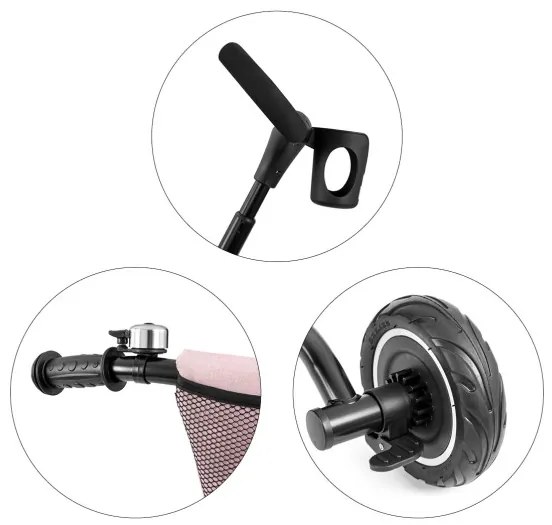 Detská trojkolka Stanley Rubber ružová