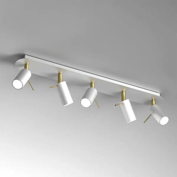 Bodové svietidlo PRESTON 5xGU10/MR11/40W/230V biela/zlatá