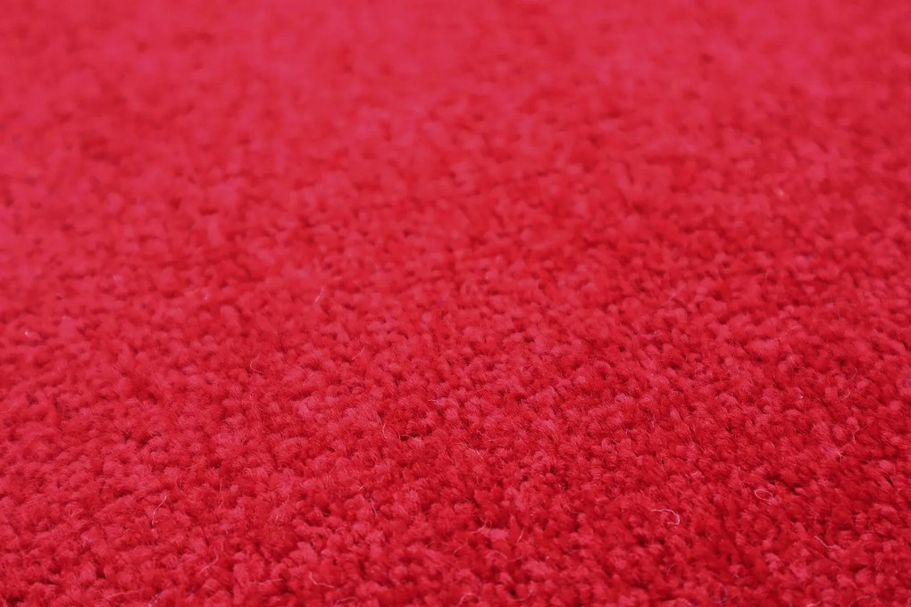 Spoltex, Kusový koberec Eton červený 15 kruh, 250x250 (priemer) kruh, červená, obývacia izba