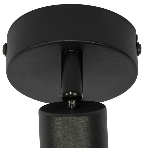 Stropné svietidlo čierne nastaviteľné - Hetta