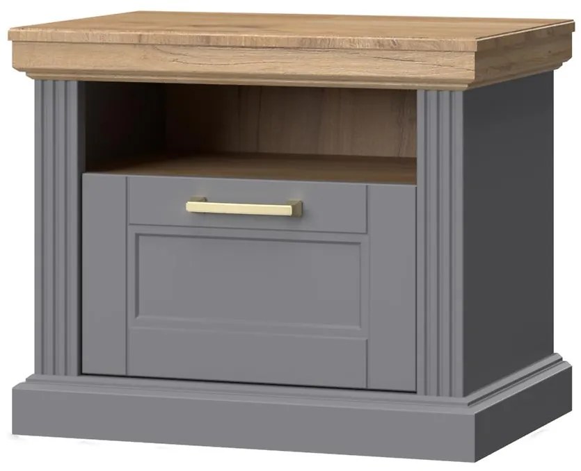 Nočný stolík Tara ns1/ta graphite/pacific walnut