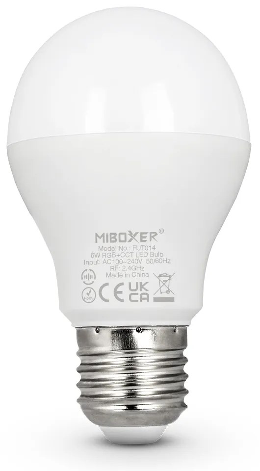 LED Solution Mi-Light MiBoxer RF LED žiarovka RGB+CCT 6W E27 FUT014