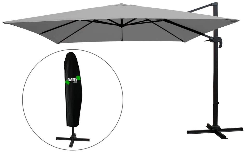 Záhradný slnečník MINI ROMA | sivá 250 cm