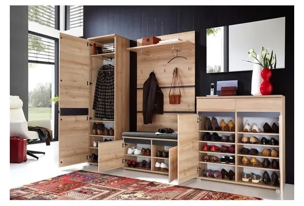 Šatníková skriňa v dekore buka 54x200 cm Lissabon - Germania