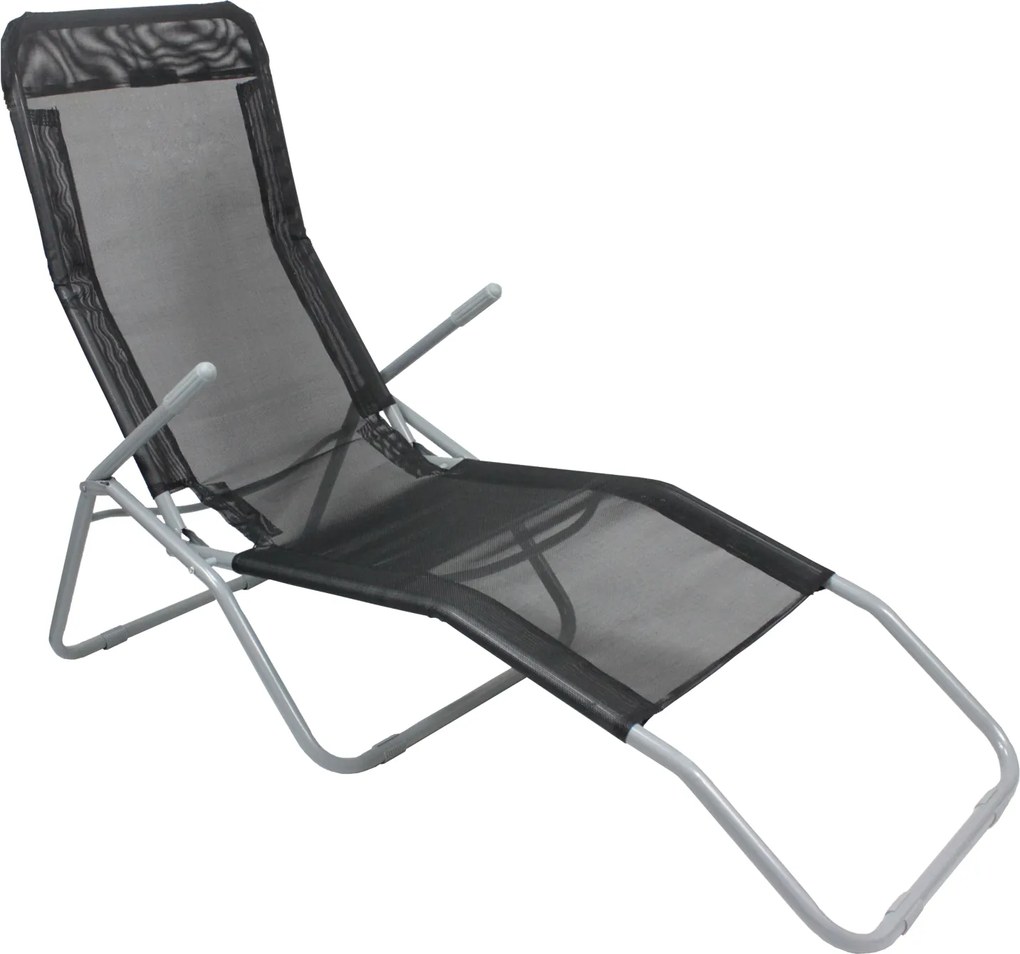 ČIERNA ZÁHRADNÁ LEHÁTKO 137x58x24/H94 cm *5897