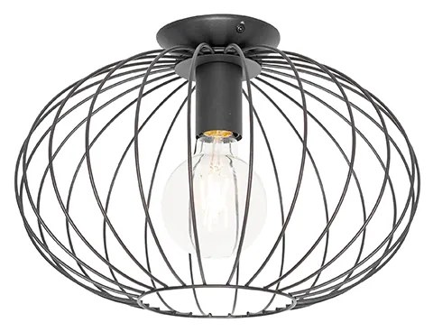 Priemyselné stropné svietidlo čierne - Margarita