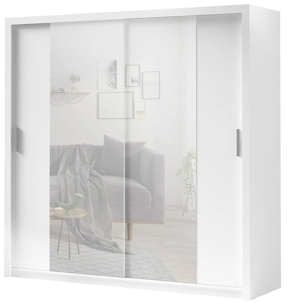 Posuvná skriňa so zrkadlom Kler SZ220 KE11, Farby: dub artisan / zrkadlo