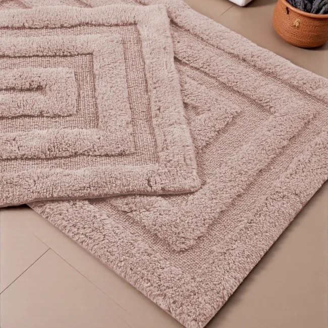 Sada kúpeľňových koberčekov BOSTON 13 púdrovo ružová