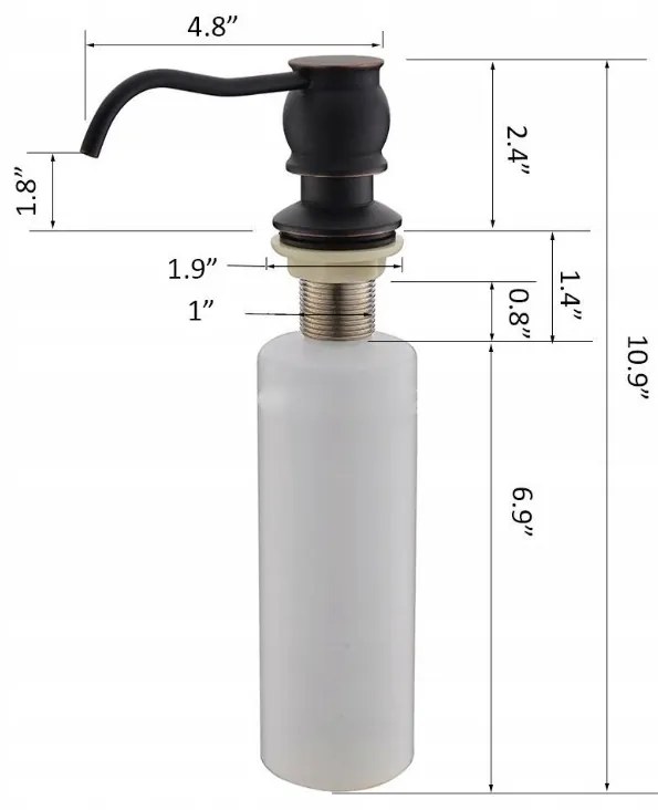 Gamma Retro, dávkovač saponátu pre kuchynský drez 400ml, chrómová, GMA-DOZR-CH