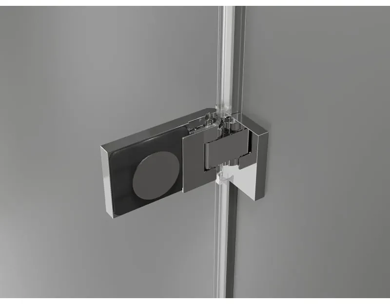Mexen Lunar-F Duo, skladací sprchový kút 75 x 75 cm, 8mm číre sklo, chrómový profil, 836-075L-075P-01-00
