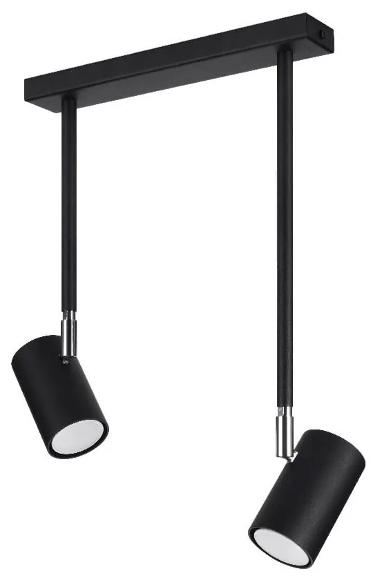 Čierne bodové svietidlo 10x30 cm Jones – Sollux