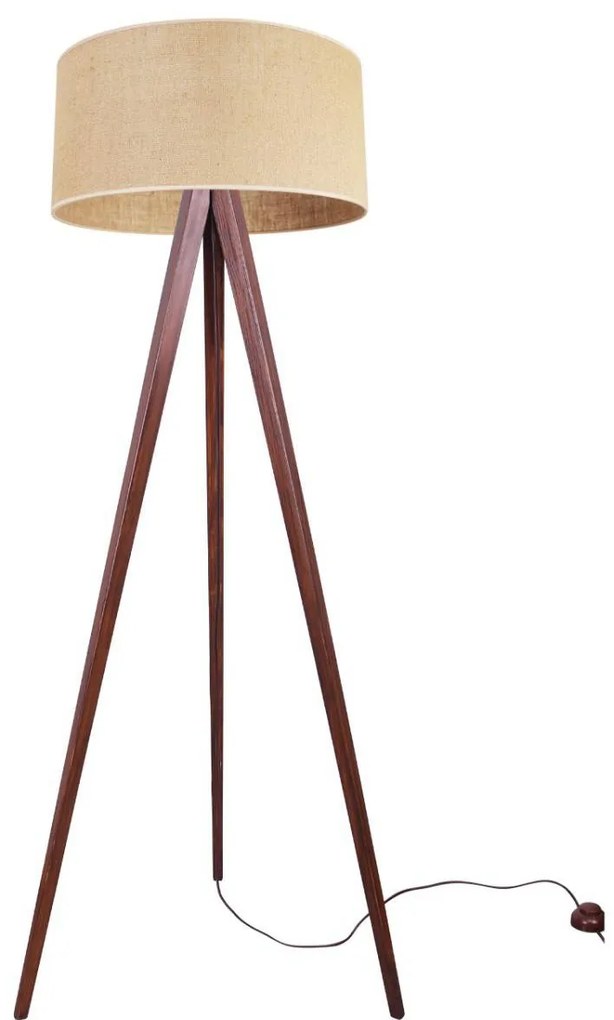 Stojacia lampa Juta, 1x jutové tienidlo, (výber zo 6 farieb konštrukcie)