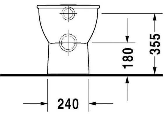 DURAVIT Darling New samostatne stojace WC kapotované s hlbokým splachovaním, 370 mm x 570 mm, 2139090000