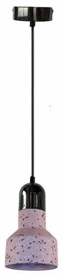 Luster na lanku TERRAZZO 1xE27/60W/230V pr. 12 cm červená