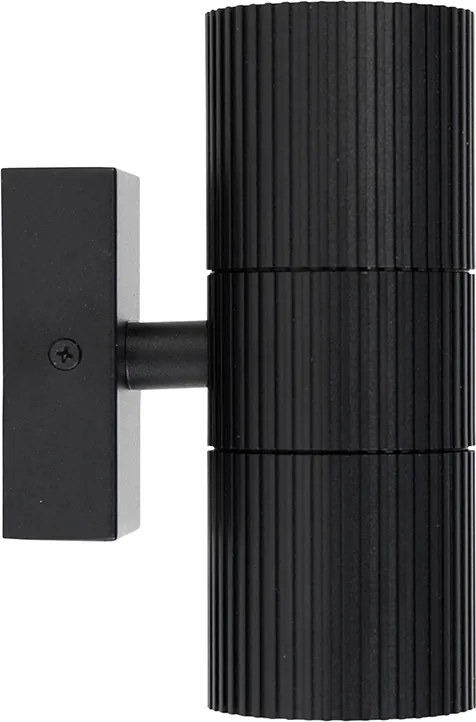 Priemyselné vonkajšie nástenné svietidlo čierne 2-svetlo IP44 - Vigo