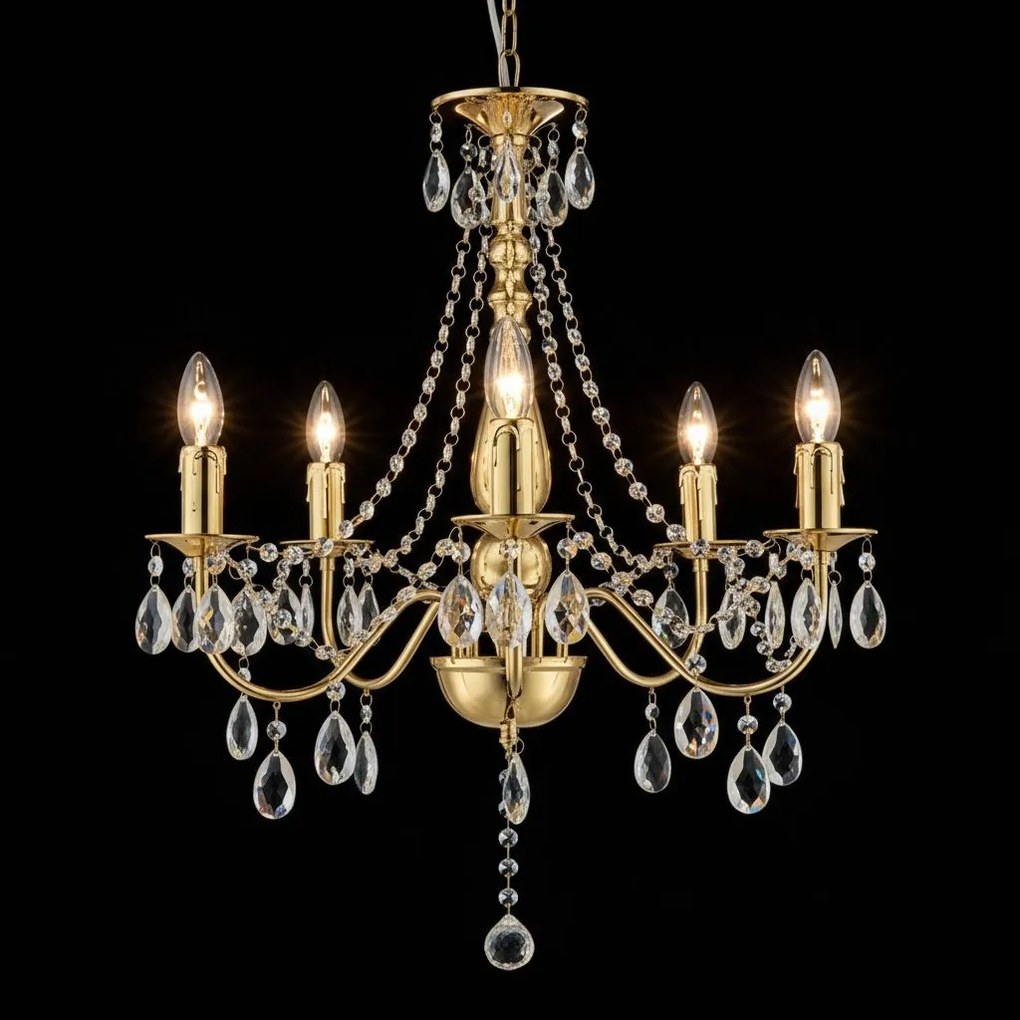 Toolight Toolight, stropné svietidlo 5xE14, EBT015-5CP, zlatá, OSW-01230