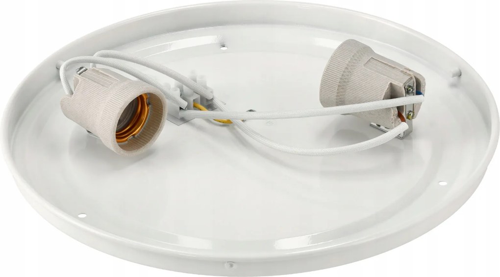 ECOLIGHT Okrúhle LED stropné svietidlo - 2xE27 - biele