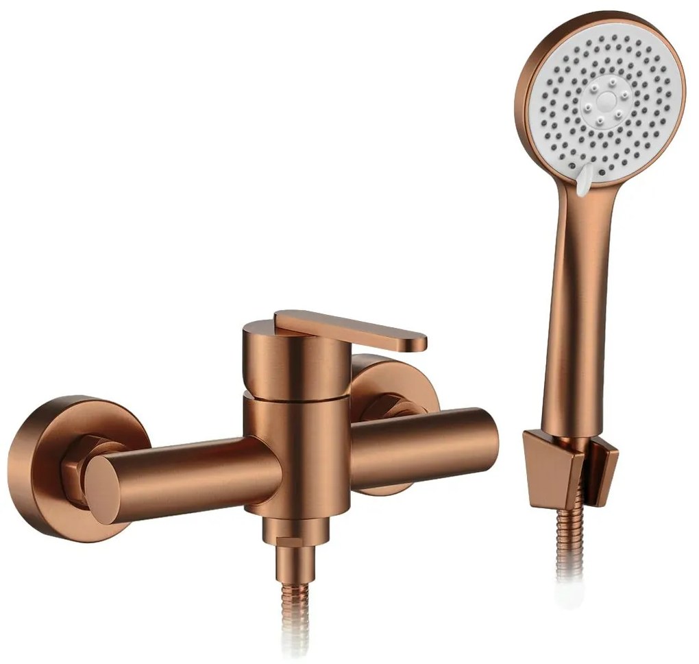 Rea Ontario, sprchová batéria s ručnou bodovou sprchovou súpravou, medená matná, REA-B0974