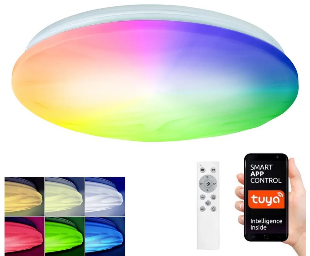 Solight WO792 - LED RGB Stmievateľné svietidlo WAVE LED/30W/230V Wi-Fi Tuya + DO