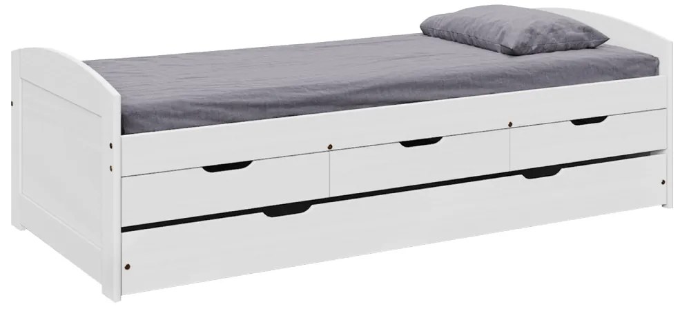 Jednolôžková posteľ 90x200 cm Marcy (biela). Vlastná spoľahlivá doprava až k Vám domov. 1064606