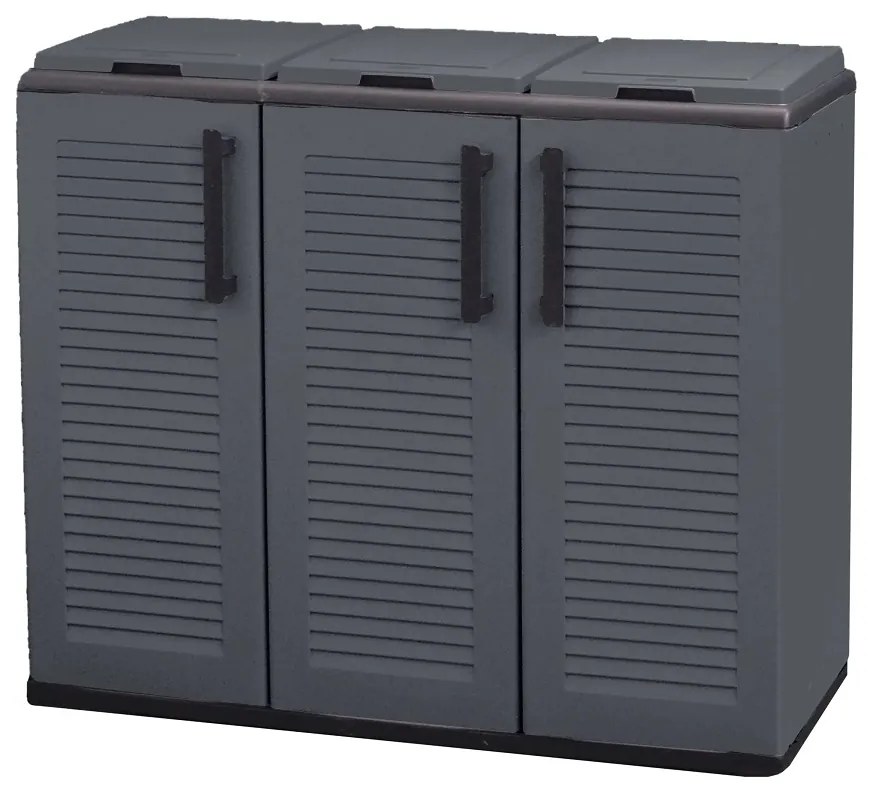 ARTPLAST Skriňa na triedený odpad EASY 3 veka, 102x37x84 cm