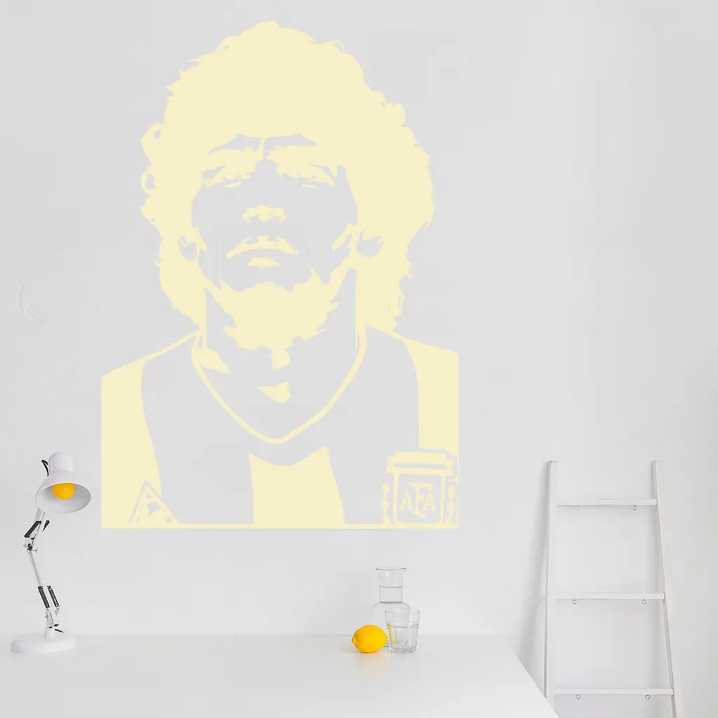 Veselá Stena Samolepka Diego Maradona Farba: modrá, Veľkosť: 80 x 57 cm