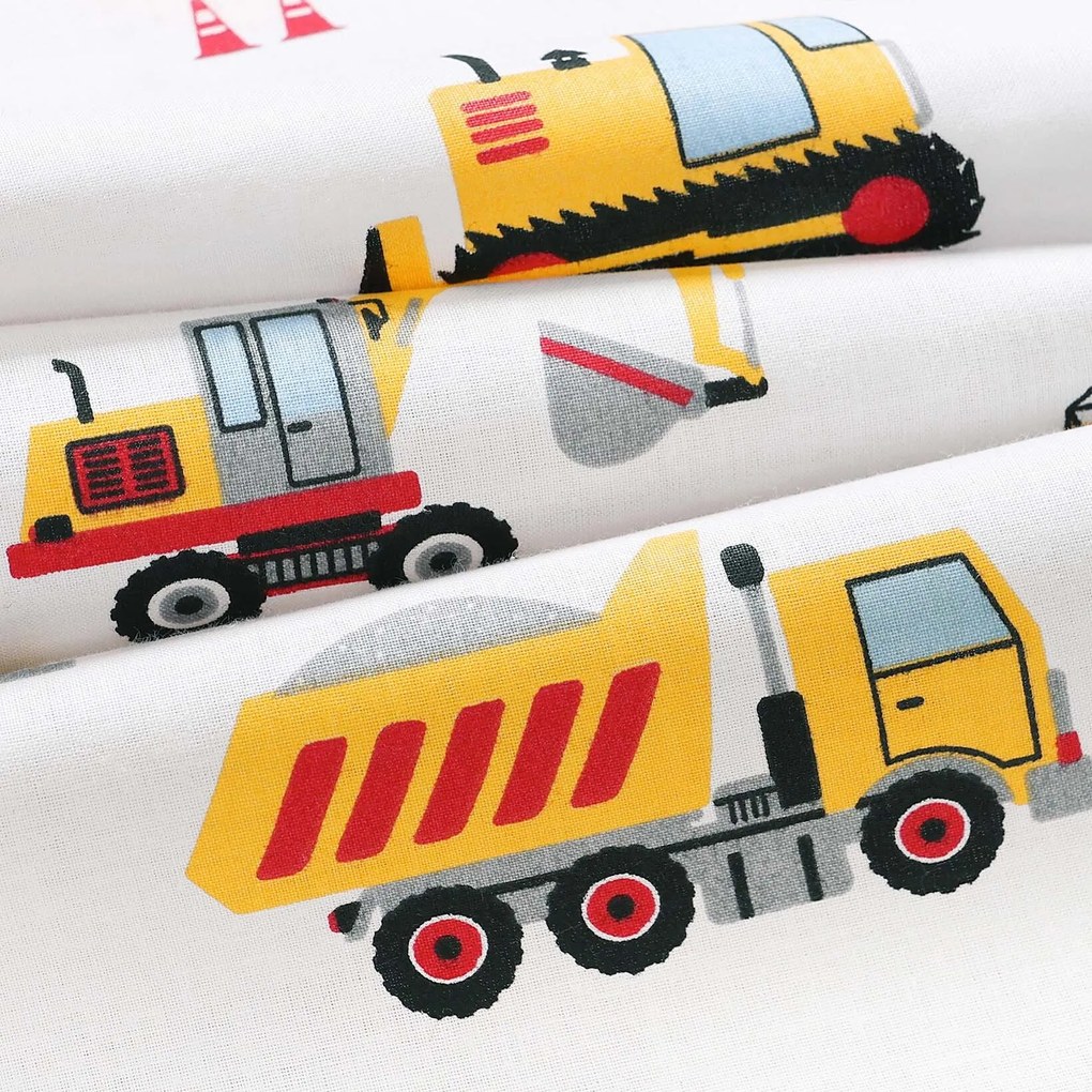 Goldea detská bavlnená obliečka na vankúš - nákladné autá a bagre 45 x 45 cm