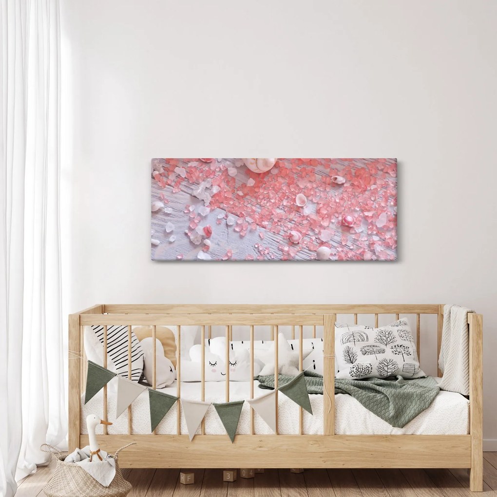 Obraz - Prímorská atmosféra v ružových odtieňoch (120x50 cm)