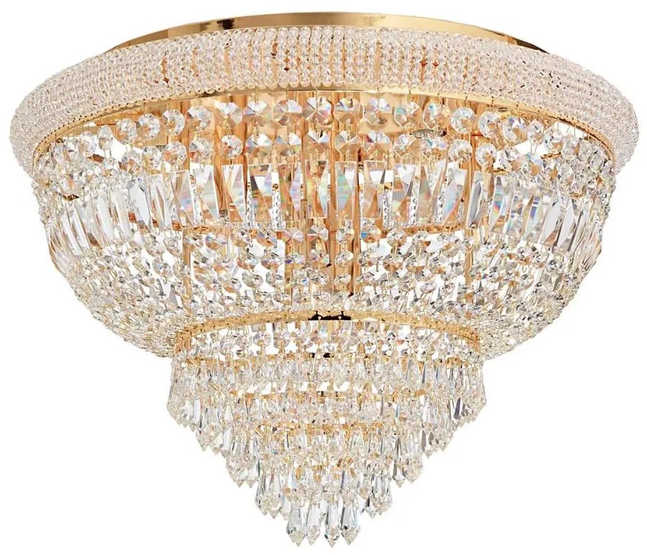 Ideal Lux - Krištáľové stropné svietidlo DUBAI 24xE14/28W/230V pr. 78 cm zlatá
