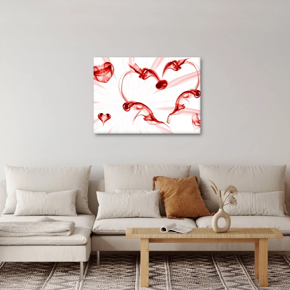 Obraz srdca z dymu (70x50 cm)