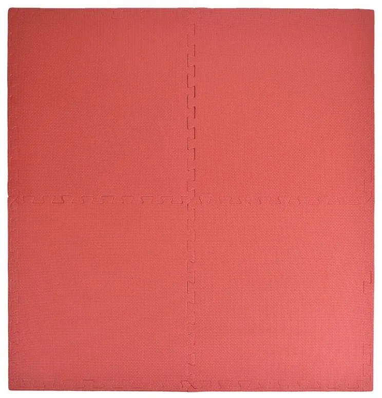 GOC EVA Penový fitness koberec 59x59 cm - 4 ks, červená
