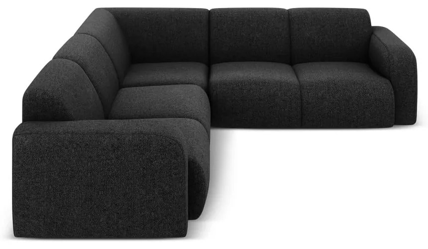 Čierna rohová pohovka (variabilná/do L) Molino – Micadoni Home