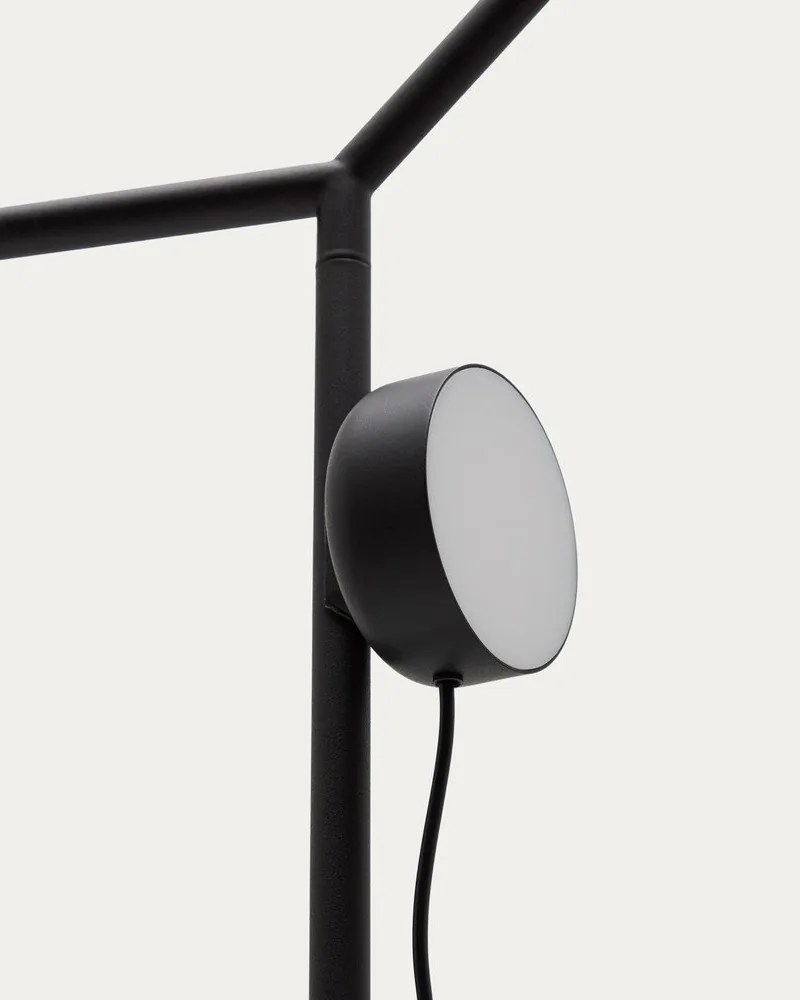 Čierna LED stojacia lampa so stmievačom (výška 160 cm) Orey – Kave Home