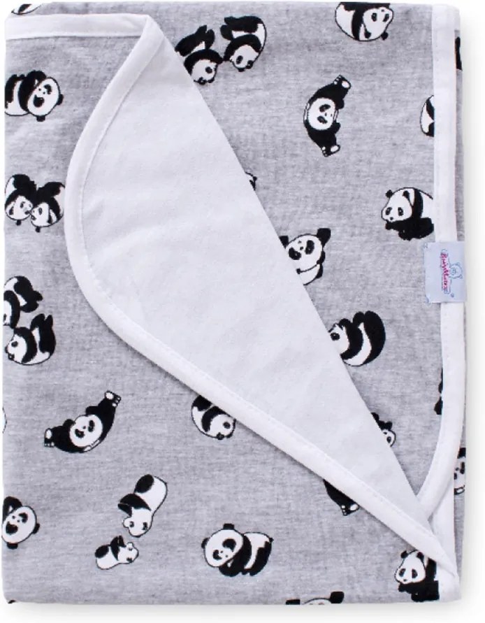 Detská bambusová deka Panda šedá