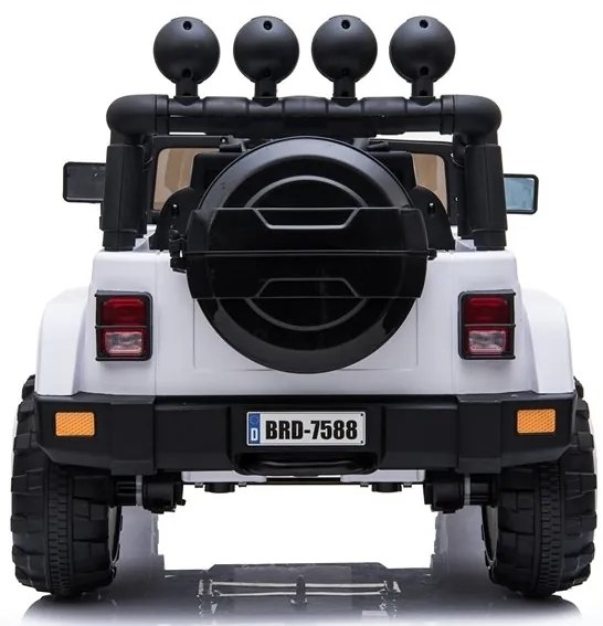 RAMIZ Elektrické autíčko - Jeep BRD-7588 4x4 - biele - 4x45W - 1x12V10Ah - 2024