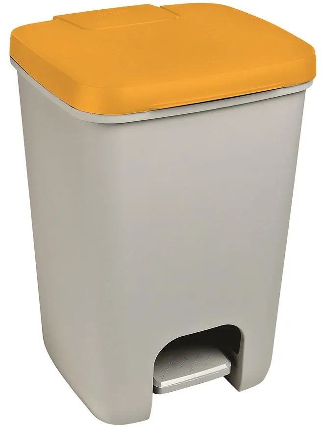 Odpadkový kôš s pedálom 20 L sivo/žltý Essentials 248