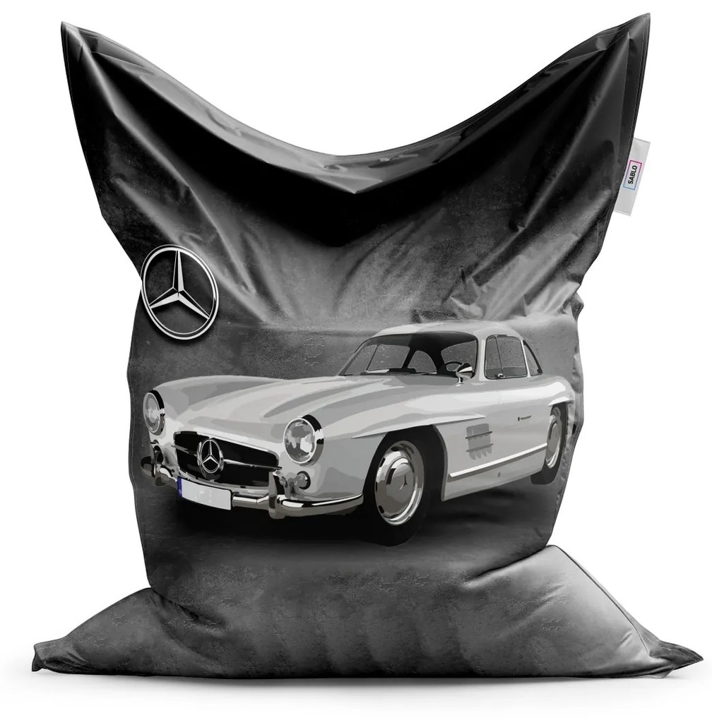 Sablio Sedací vak Mercedes-Benz 300 SL Sivé pozadie - 150x100 cm