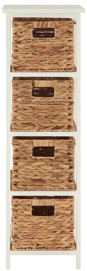 Biely/v prírodnej farbe kúpeľňový regál z masívu paulownie 32x100 cm Padstow – Premier Housewares